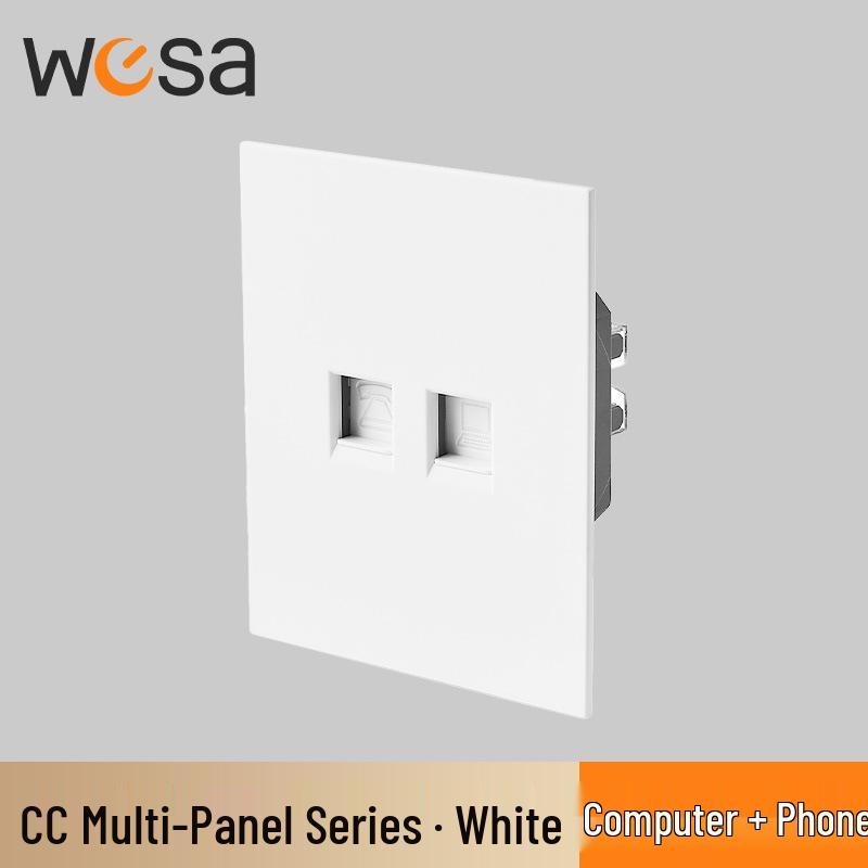 European Standard Multi-position Wall Socket with Flame Retardant Protection and Simple Design