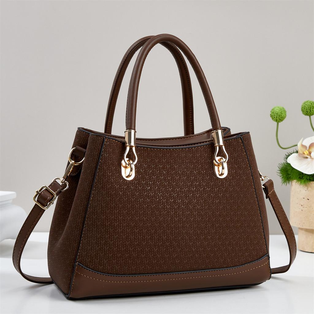 

Minimalist Pu Tote Bag For Women With Multiple Compartments For Daily Casual Use Coffee