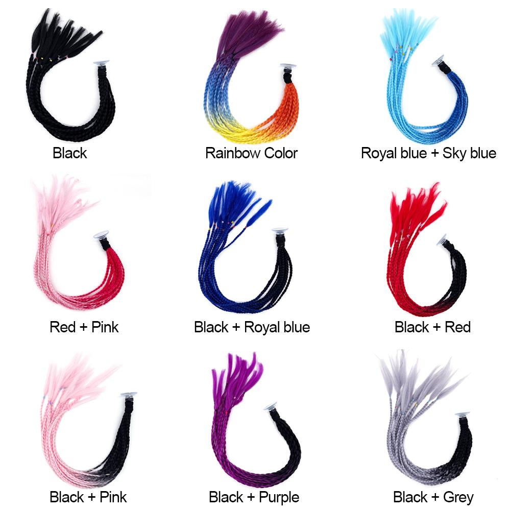 24" Helmet Braids Pigtails Motorcycle Helmet Braid Ponytail Motorbike Riding Helmet Pigtails Braids For Women Men Children