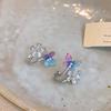 2026 Exquisite Butterfly Zircon Flower Earrings for Women Girls New Trendy Sweet Cute Stud Earrings Daily Wearing Jewelry Gifts
