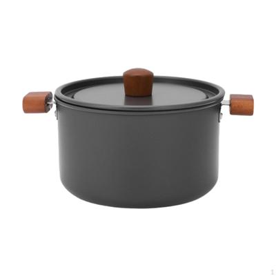 Camping Cookware Pot Heavy Duty Cooking Non-Stick Stockpot Soup with Lid Outdoor