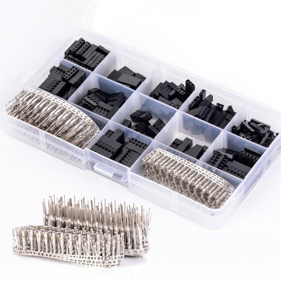 SN01B Terminal Crimping Plier Tool + 620pcs/set Connector 2.54mm Male Female Jumper Header Housing Cable Wire Terminal Connector Crimp Pins