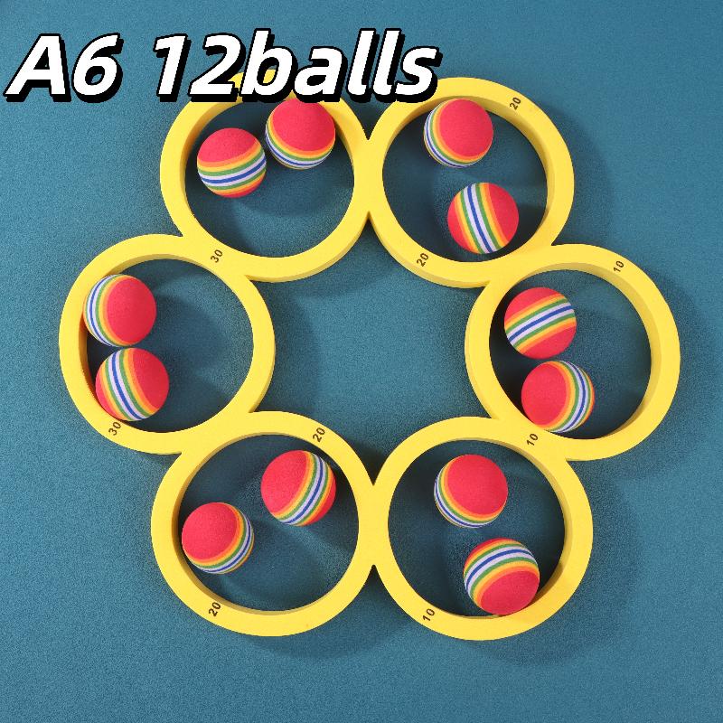 Pool Games Set With 10/12 Balls Pool Floating Throwing Games Floating Ring For Kids Adults Swimming Pool Water Game