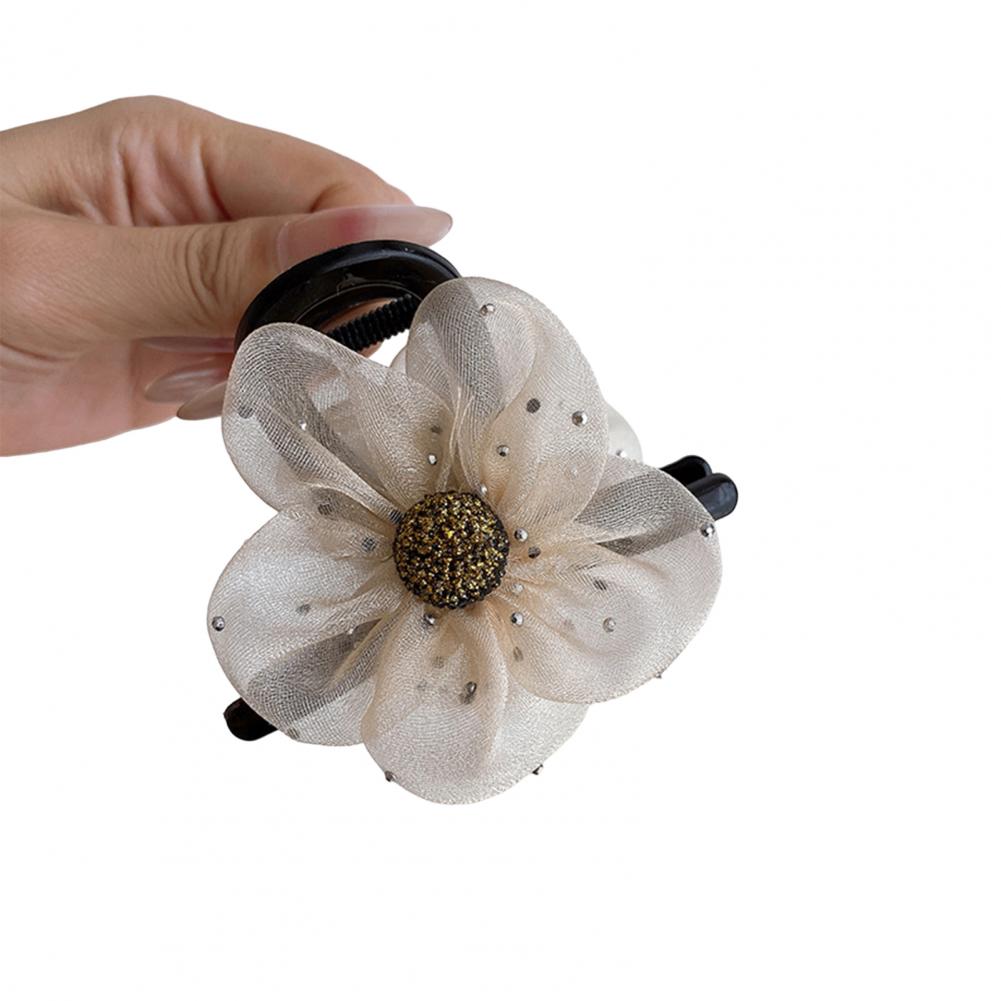 

Женская заколка для волос, безопасная для кожи головы, марлевая заколка для волос с цветочным узором, долговечная, полузакрытая заколка-хвост, акула, зажим для женщин, шиньон кофейный