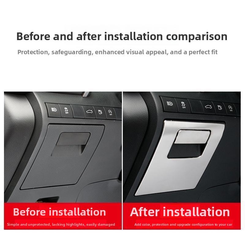 For Toyota Camry 70 XV70 2018~2026 Hybrid Car Console Driver And Passenger Cabins Side Storage Box Handle Trim Cover Accessories