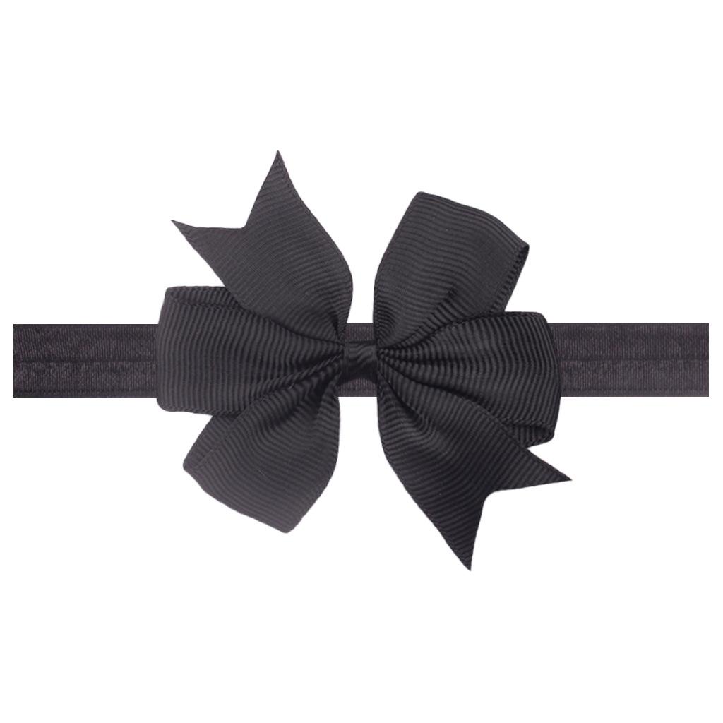 European & American Baby Bow Swallowtail Headband - 21 Solid Colors