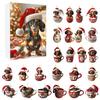 2025 Holiday Advent Calendar Cow Ornaments Christmas Advent Calendar Acrylic Cartoon Highland Cow Hanging Decorations Home Decor