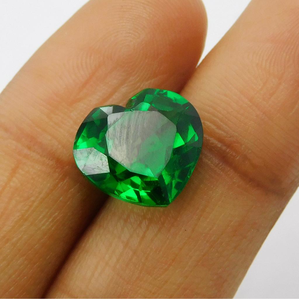 Natural Green Sapphire Heart Cut 10 Ct Rare CERTIFIED Loose Gemstones AA++ P-2091-h