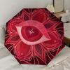 Eye of Heart Mandala Automatic Opening Rain Umbrella - Portable Folding Design, Outdoor Umbrella for Fans, Travelers & Daily Use, Perfect Gi
