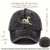 Dog print hat fashion style washed hat DAD hat