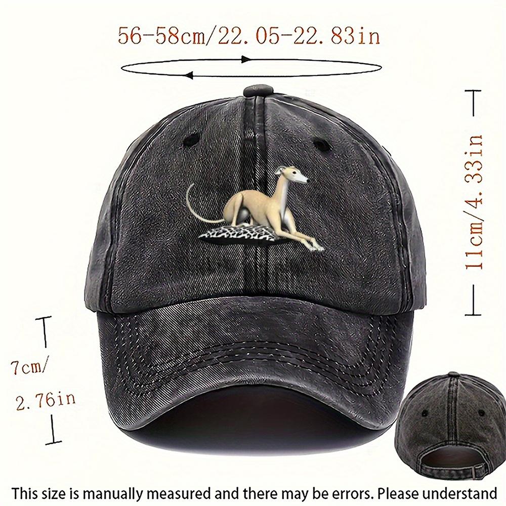 Dog print hat fashion style washed hat DAD hat