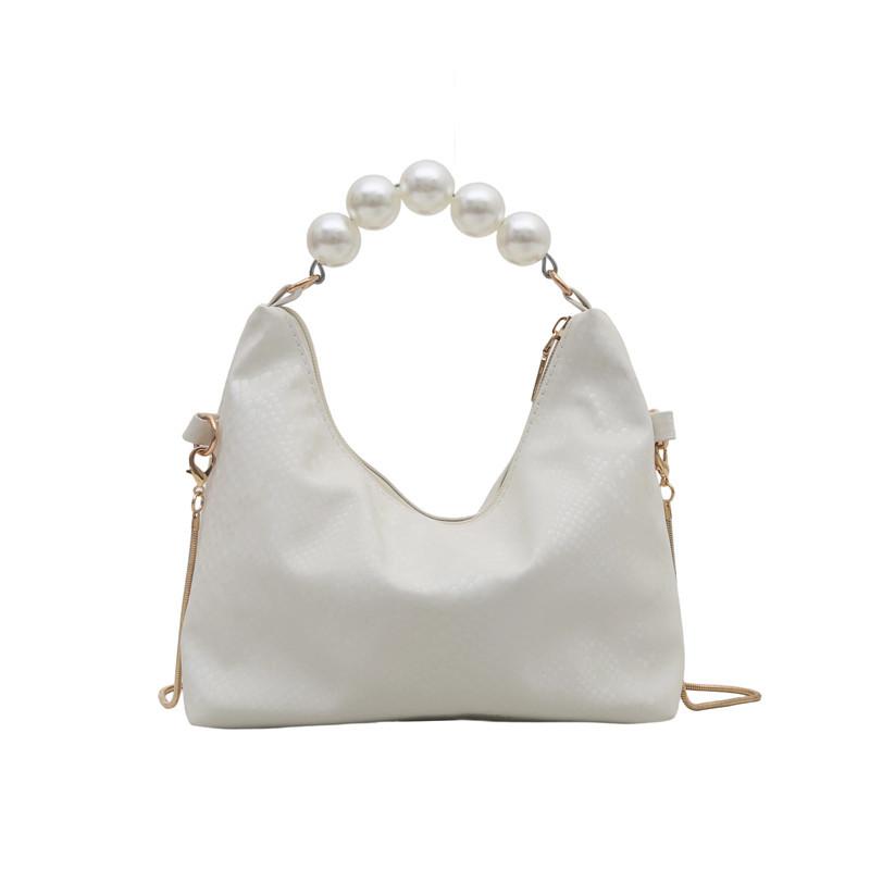 New chain aesthetic casual temperament simple dumpling bag summer pearl handbag shoulder messenger bag women's bag