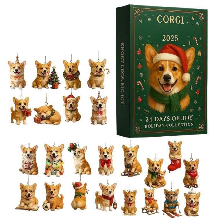 

24 Days Surprise Advent Calendar Christmas Advent Calendar Includes 24 Acrylic Dog Hanging Ornament For Kid Adult 1