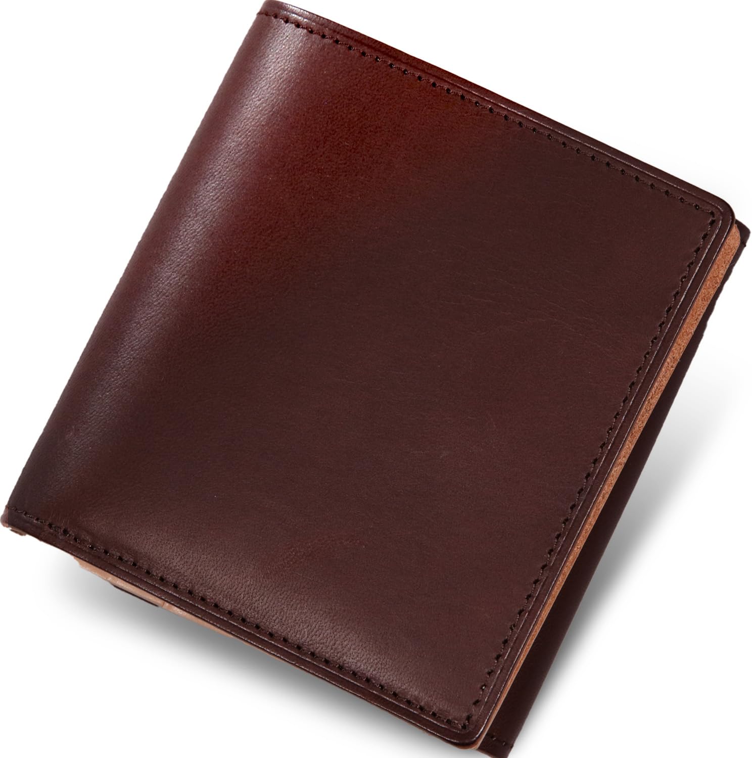

Evoon Vellda Mini Italian Leather Bifold Wallet, Made in Japan with Genuine Leather (Brown)