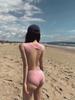 Costume da bagno a righe retrò coreano intero - Costumi da bagno snellenti da donna