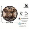 Metal Gingerbread House Wreath Christmas Decor 8 Inch Round Wall Art for Home Bar Cafe Indoor Outdoor Holiday