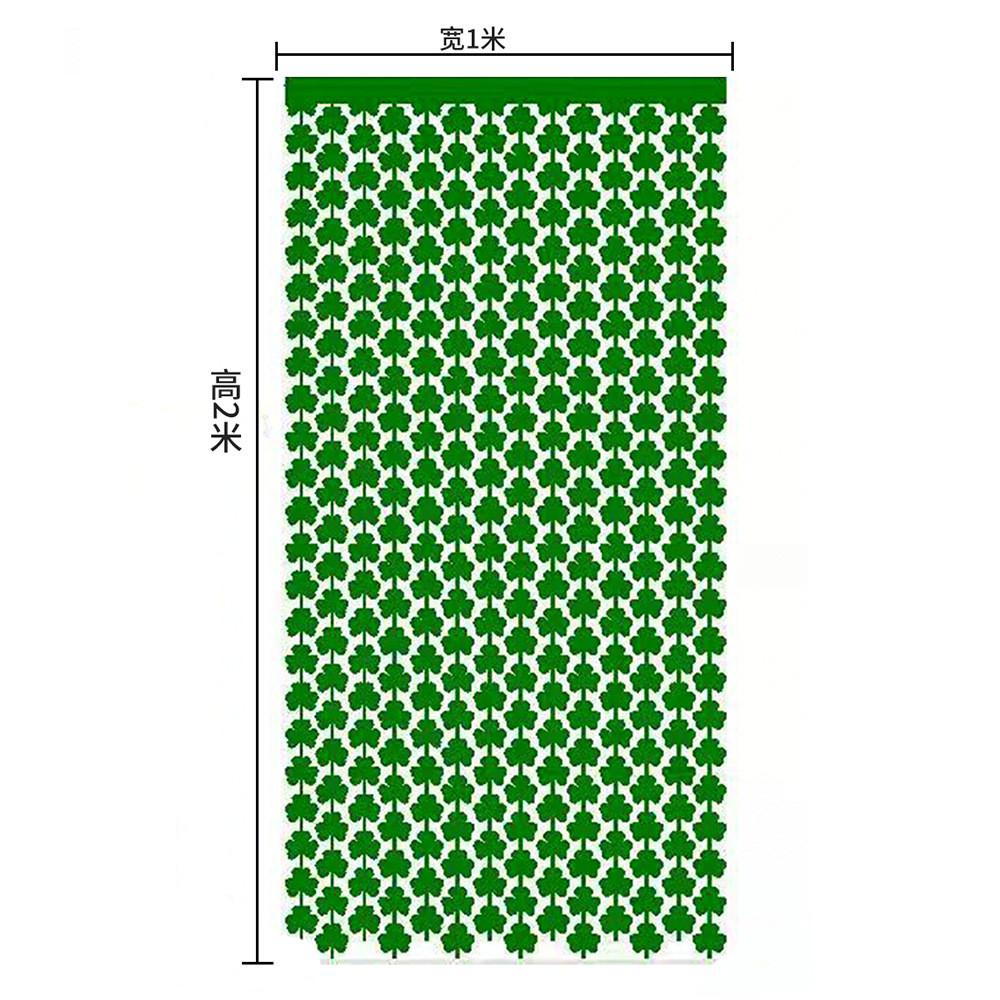 2m St Eyecatching Patricks Day Shamrock Rain Curtain For Irish Holiday Decor Party