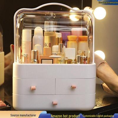 Organizzatore per Cosmetici e Gioielli: Scaffale Portaoggetti Antipolvere per Cura della Pelle, Rossetti e Altro