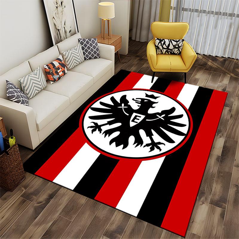 Eagle Emblem On Striped Design Suitable As a Non-slip Mat for the Living Room or Bedroom Sofa