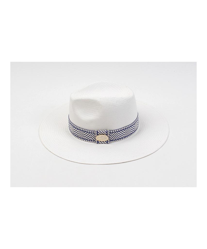 Yunibeosyeolkemiseuteuli Blue Mono Line Summer Long White Fedora