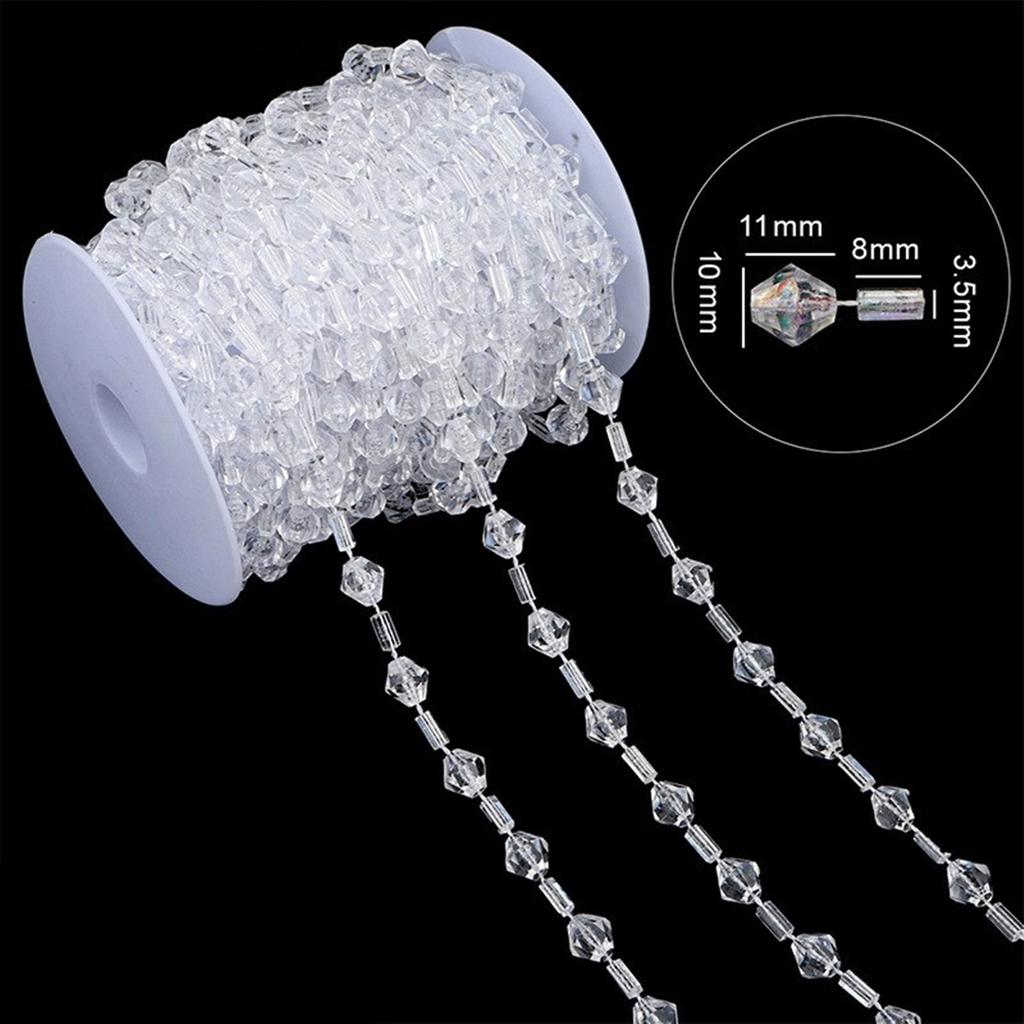 Bead Chain Clear Plastic Craft Bead String Handmade Jewelry Accessories For Art Craft Necklace Bracelets Jewelry Making