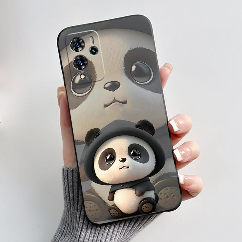 For ZTE Blade V40 Pro/ZTE 9046 Case Cute Love Rabbit Funny Black Matte Soft TPU Protective Back Cover For ZTE V40 Pro Phone Case