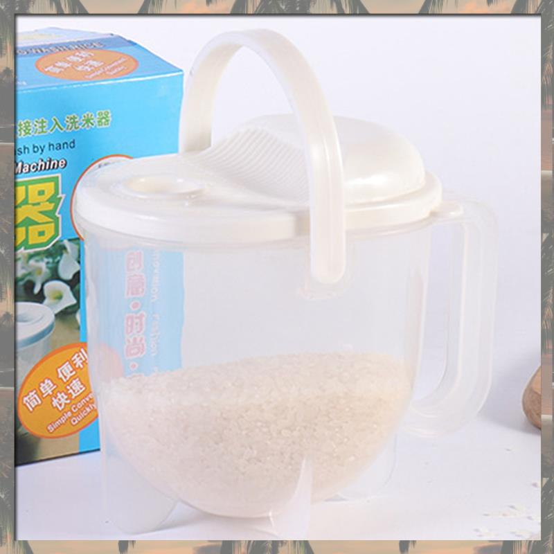 A70U New Creative Home Kitchen Gadgets Lazy Tools Rice Washing Sieve Convection Plastic Water Dispenser Rice Washing Machine белый