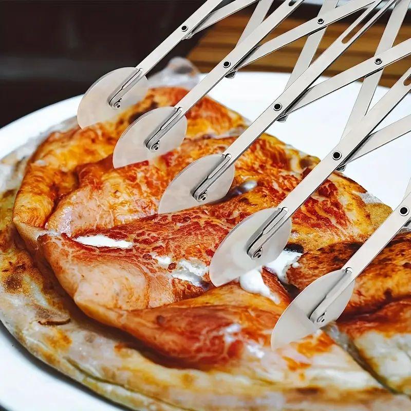 1PCS Stainless Steel Wheel Dough Cutter Flexible Roller  Blade Pizza Pastry Divider Professional Bakeware Tool Kitchen Essential