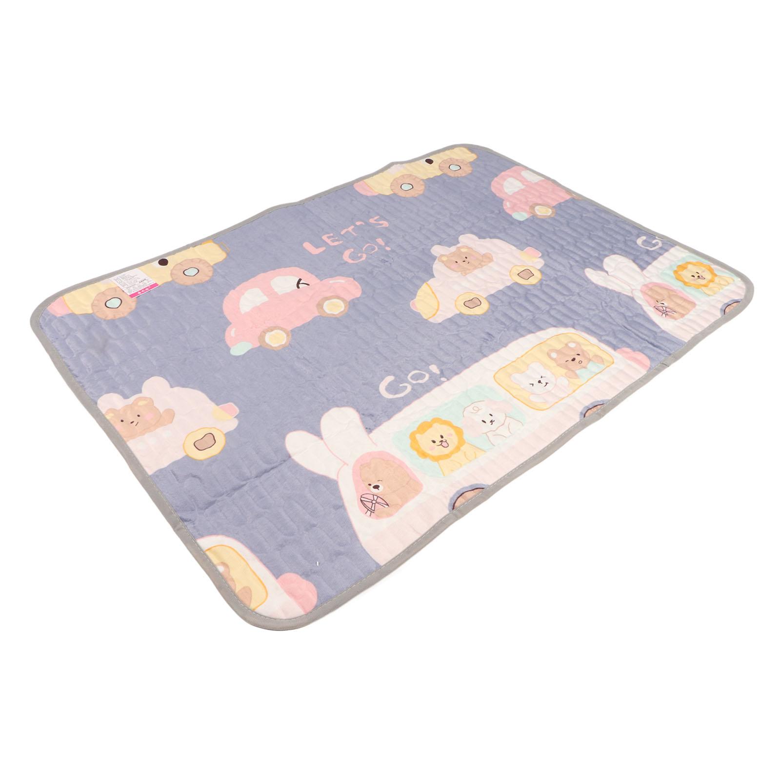 Pătură impermeabilă pentru pat pentru incontinență, 5 straturi, bumbac impermeabil, model adorabil, pentru copii, femei, animale de companie, 27,6 x 39,4 inchi white
