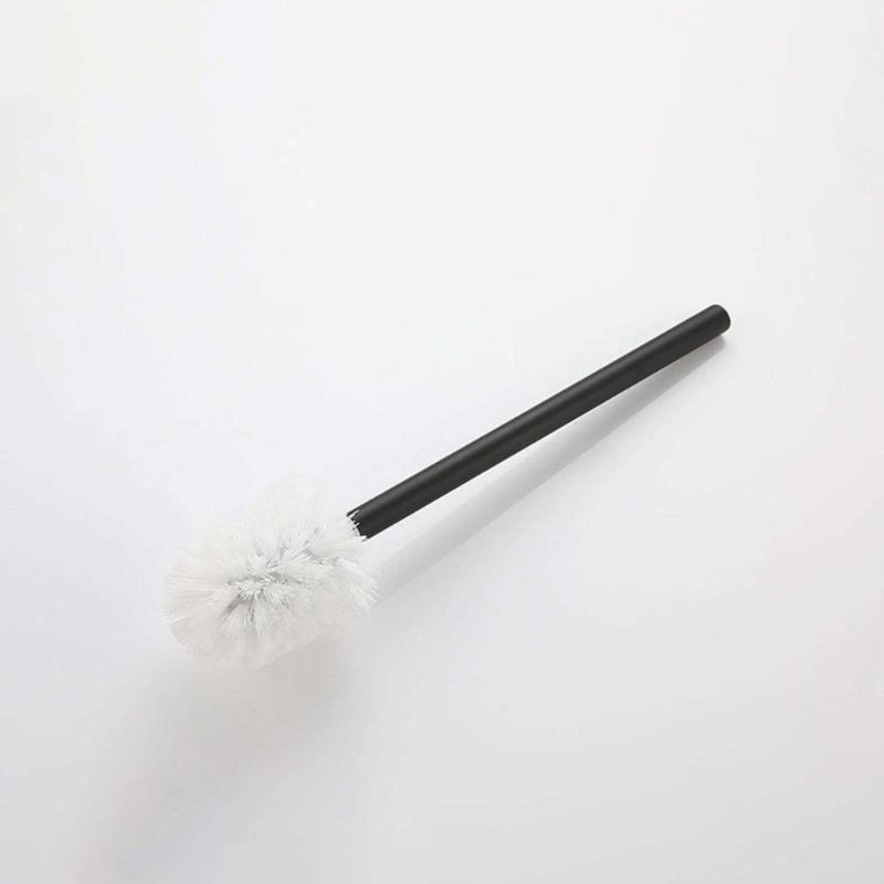 Corrosion Resistant Steel Square Toilet Brush with Dense Bristle Bathroom Sanitation Modern Aesthetic Comfortable Handle