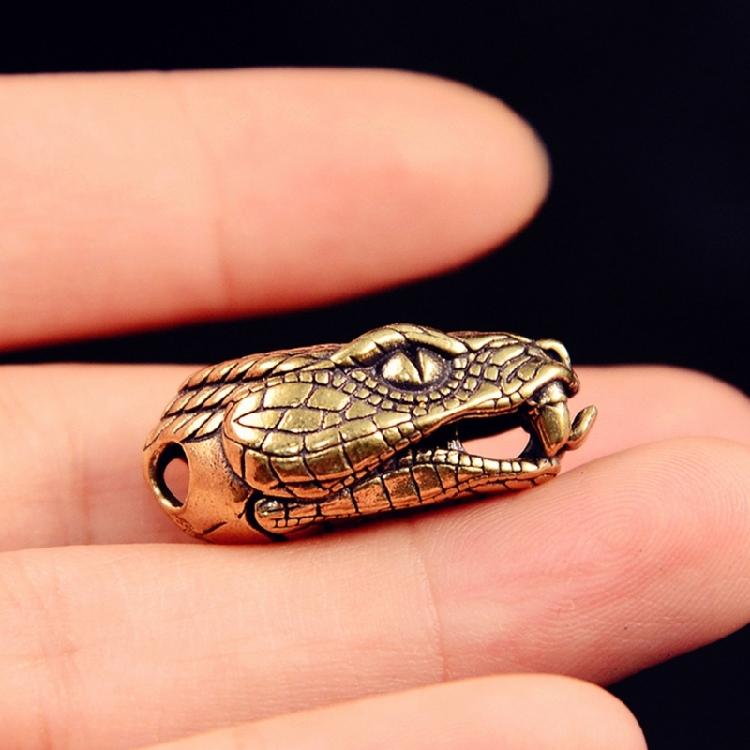 Snake Head Metal Beads for Creative Paracord Projects and Fashionable Jewelry Large Hole Charm