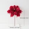 22CM Wine Red Artificial Poinsettia Flower Sequins Simulation Flowers  Christmas Decoration