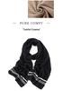 Autumn/Winter Women's Pure Cashmere Color Block Loose Knit Scarf