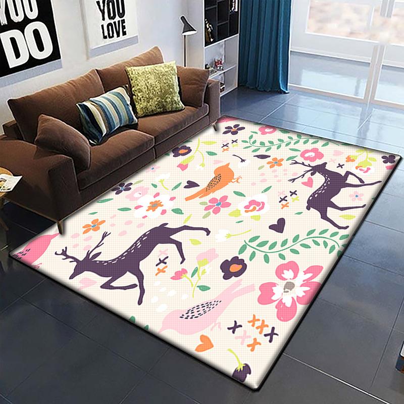 Desen animat anime frumos pictură covor pentru camera de zi Covor zonă mare Covor negru moale Covorașe de decorare a casei Covoare Boho Picnic