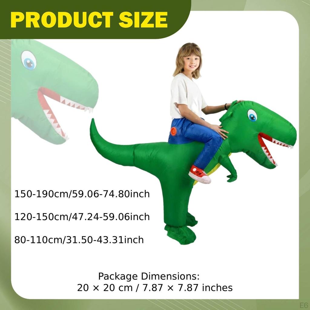 Costume Gonfiabile di Dinosauro Travestimento Ruoli Gioco Festa Cosplay Completo Corpo per
