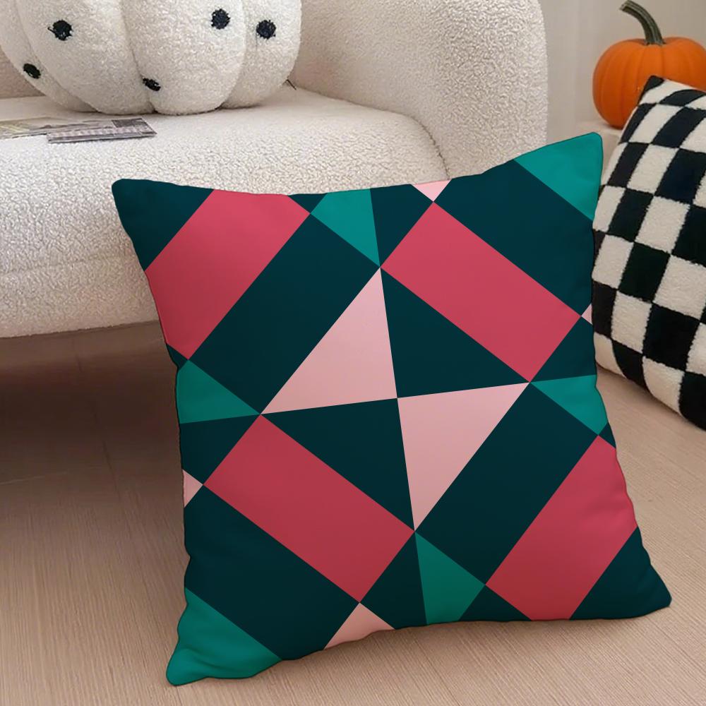 Exotic Portuguese Style Geometric Graphics Art Cushion Cover Throw Pillow Cover Hidden Button Durable Polyester Chair Cushion