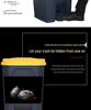 Large Outdoor Commercial Plastic Pedal Trash Can with Lid for Kitchen and Home