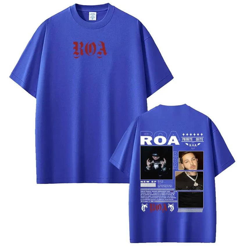 Rapper Roa Album Tour Grafik-T-Shirt Herren Damen Mode T-Shirts Sommer Oversize Kurzarm T-Shirts Streetwear