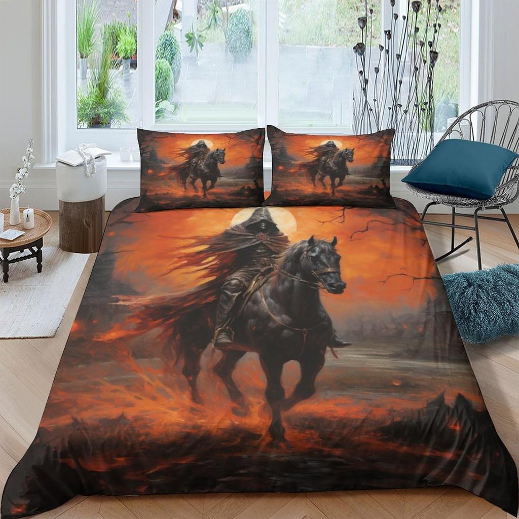 Unicorn Duvet Cover Set For Boys Queen Size Lightweight Down Quilt Covers Bedroom Decor 2 Pillowcases 1 Duvet Cover No Comforter