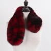 Russian Women Thick Natural Fur Scarf Winter Ladies Warm Real Rabbit Fur Muffler Knit Fluffy Pompoms Genuine Fur Scarves