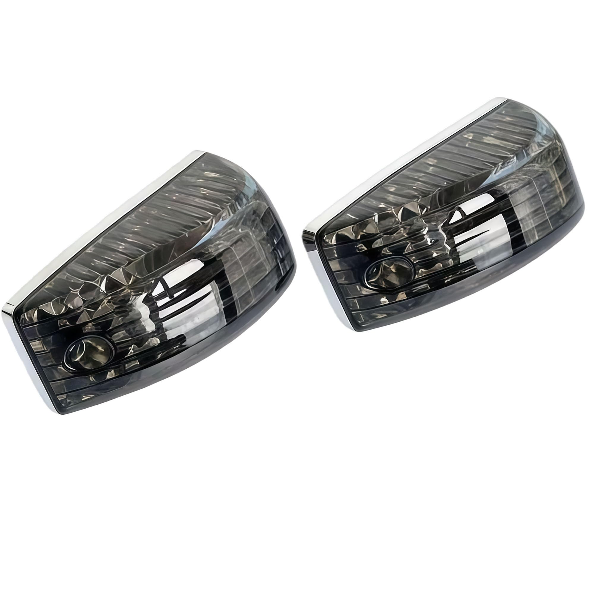 KICARYAJP Side Marker Lights for Hino 17 Profia Ranger Crystal Lens S25 Halogen Bulb Left and Right Set - Specification, Included, 24V, (Smoked) дым