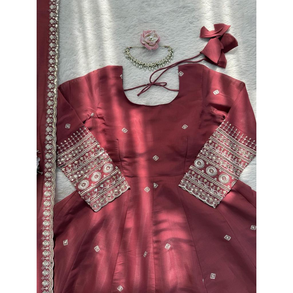 Salwar Kameez Indisk Pakistansk Bröllopsfestklänning Bollywood Anarkali Kostym