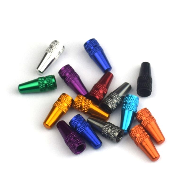 4Pcs Bike Tire Valves Stem Caps Aluminum Alloy Bicycles Air Tire Caps Bike Valves Caps Air Dust Covers Valves Caps