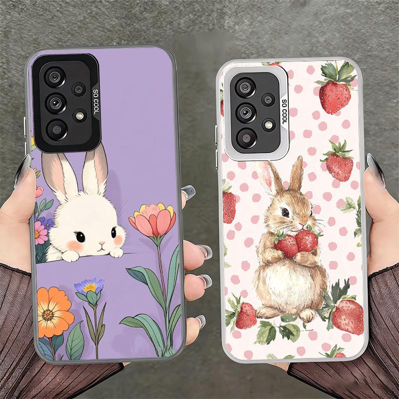 Cute Cartoon Bunny Rabbit Shockproof Phone Case for Samsung A17 A16 A15 A14 A37 A57 A36 A56 A26 A35 A55 A25 A34 A54 A24 A13 A23