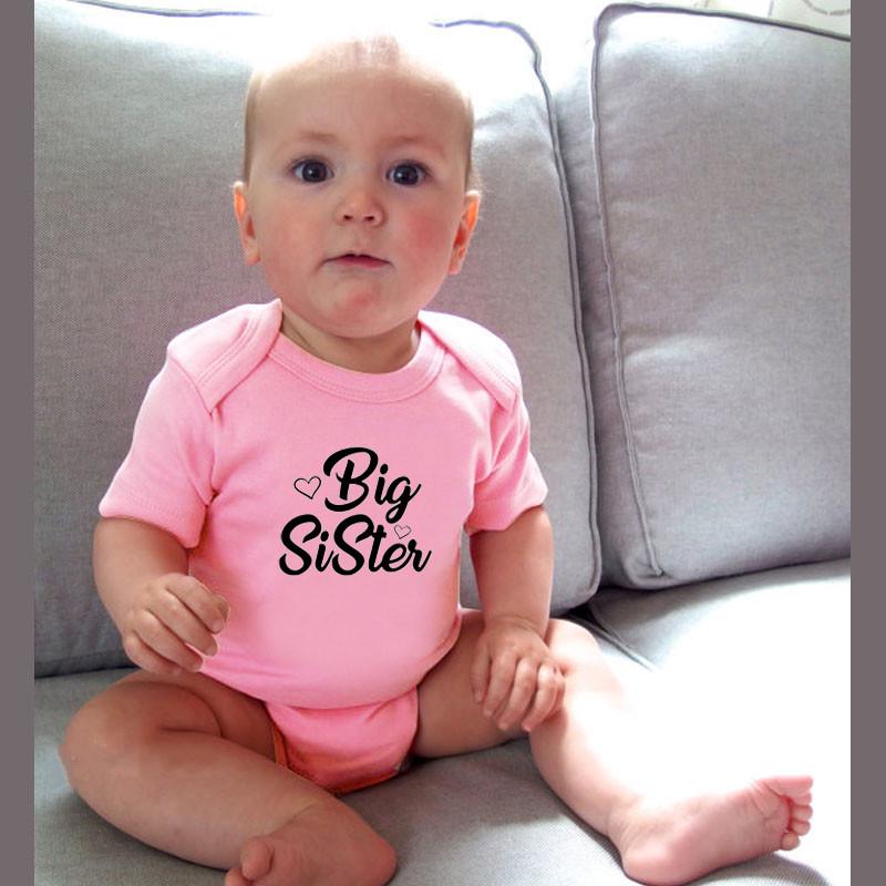 Pure Cotton Baby Onesie & Romper - Summer Big & Little Sister Twins