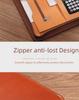 A4 Leather Manager Portfolio with Calculator - Portable, Multifunctional Zipper Folder for Customer Meetings and Room Transactions