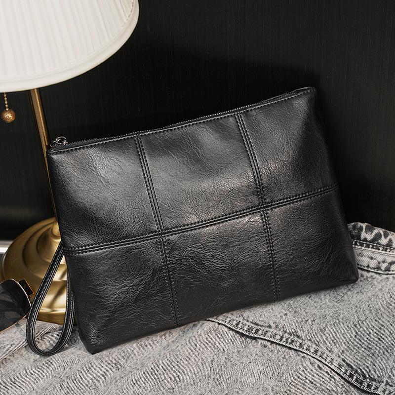 Men'S Plaid Clutch Bag, Clutch Bag, Business Leisure Envelope Bag Men'S, Korean Version Men'S Bag File Ipad Bag