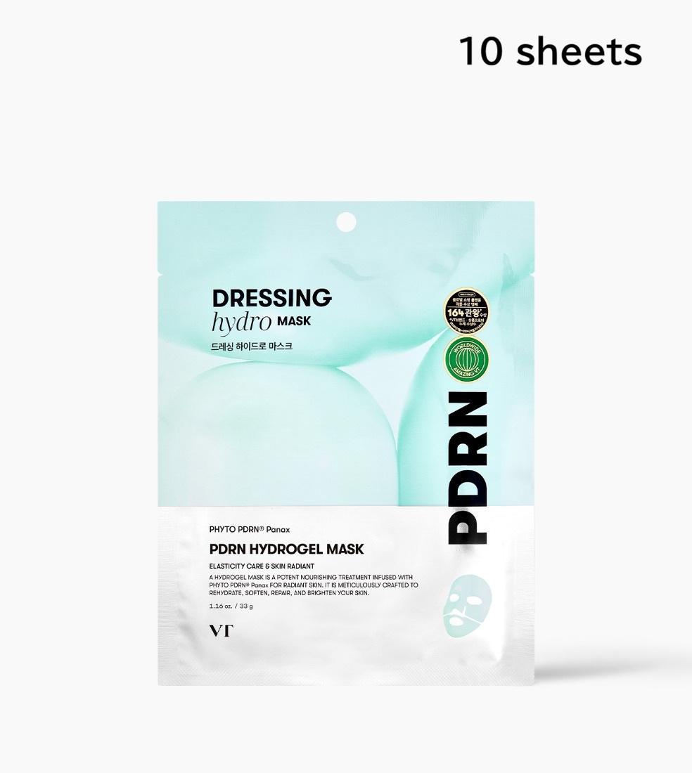 

VT Cosmetics PDRN Hydrogel Mask Pack 10 Sheets Deep Hydration & Skin Repair Care