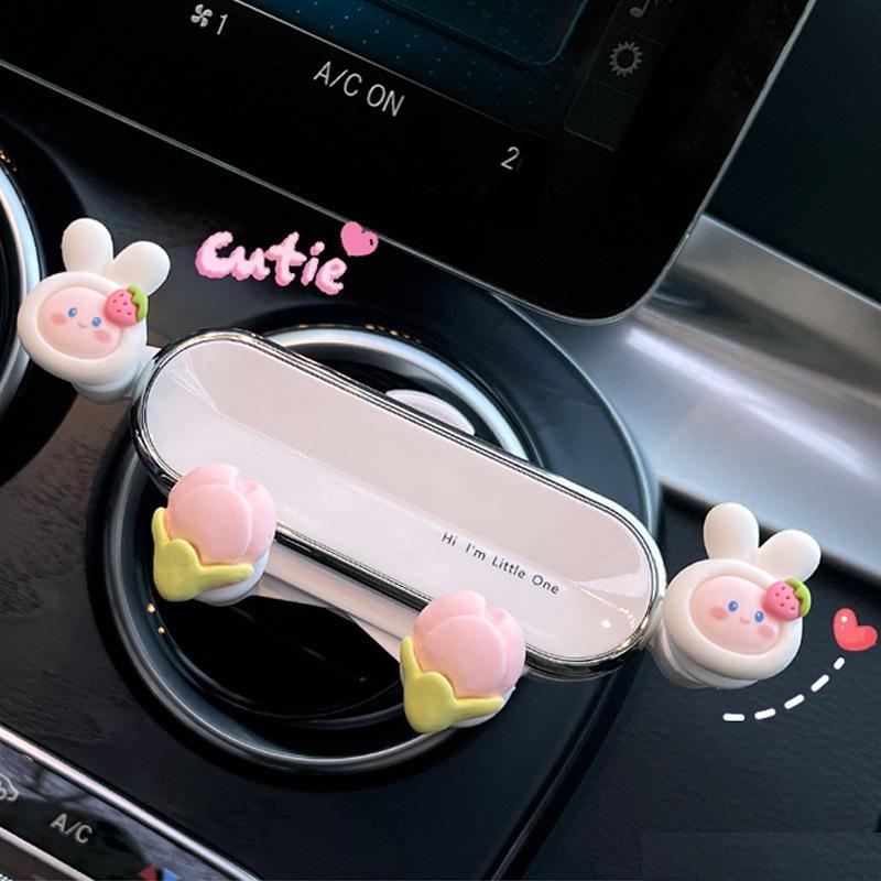 Uroczy Uchwyt na Telefon do Kratki Wentylacyjnej Samochodu z Dziewczynką Kaczką