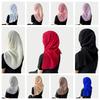 Soft Wrap Solid-color Bandana Hair Band Pleated Silk Scarf Fashion Chiffon Hair Scarf  Girls